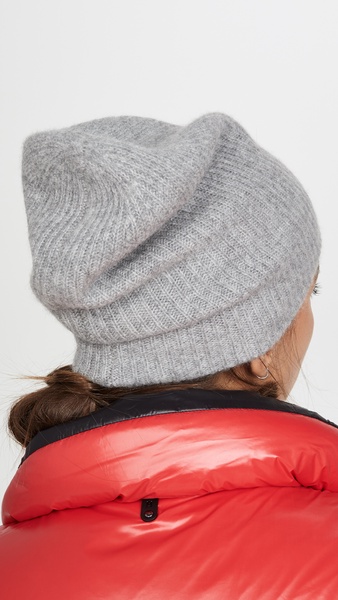 Cashmere Plush Rib Beanie