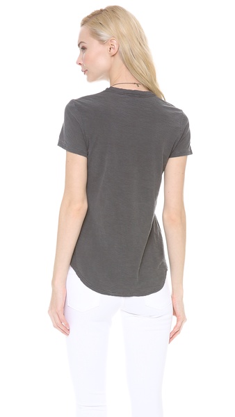 Sheer Slub Crew Neck Tee