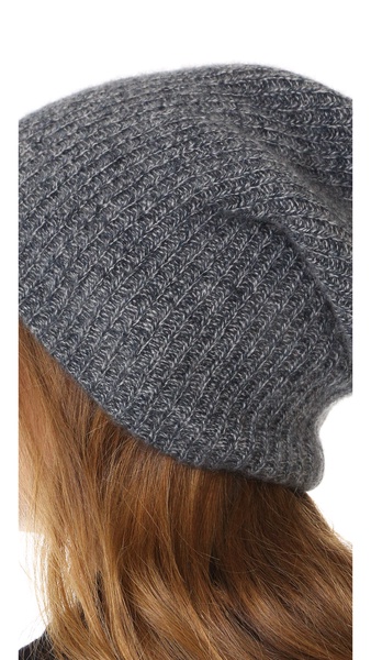 Cashmere Plush Rib Beanie