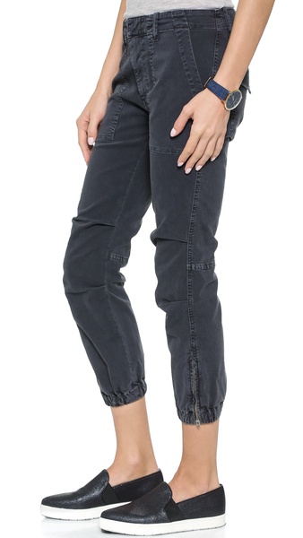 Cropped Military Twill Pants