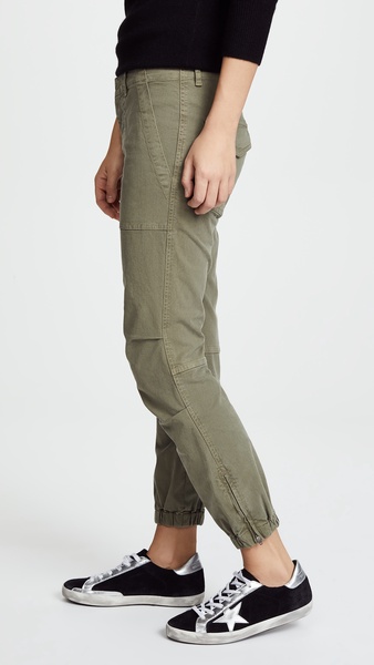 Cropped Military Twill Pants