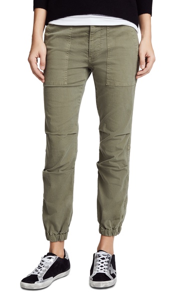 Cropped Military Twill Pants