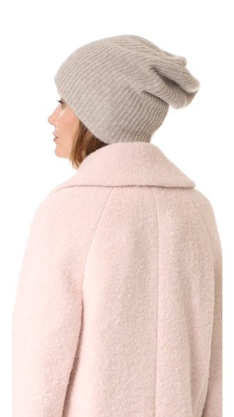 Cashmere Plush Rib Beanie