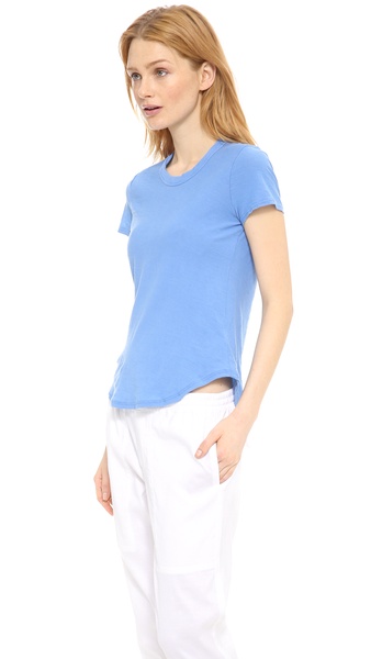 Sheer Slub Crew Neck Tee