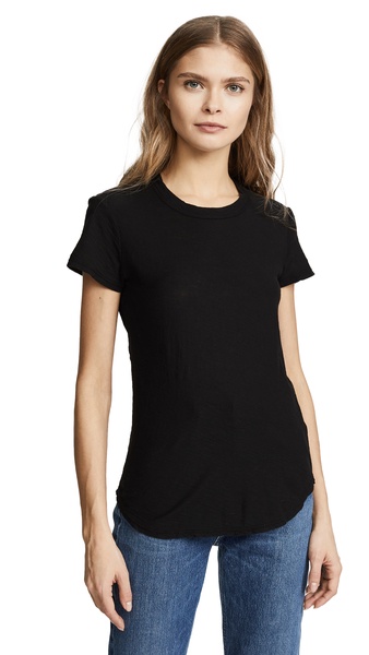 Sheer Slub Crew Neck Tee