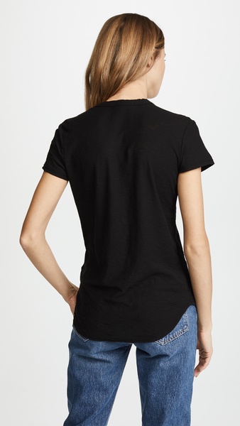 Sheer Slub Crew Neck Tee