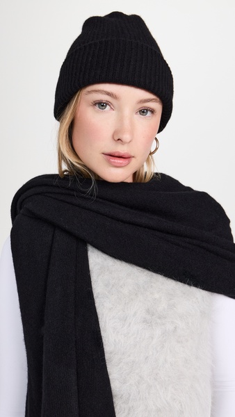 Cashmere Plush Rib Beanie