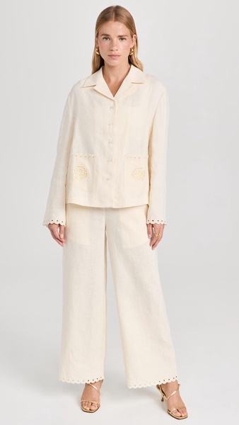 Sofia Linen Embroidered Shirt