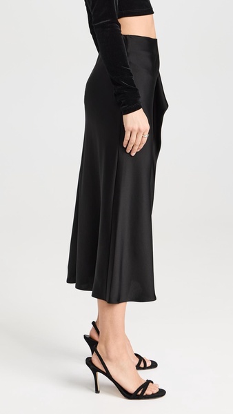 Blane satin midi skirt