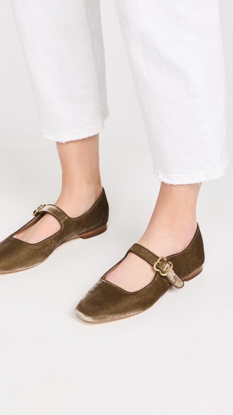 Michaela Velvet Ballet Flats