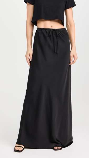 Drawstring Maxi Skirt