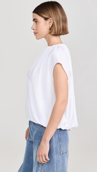 Shirred Neck Circular Tee