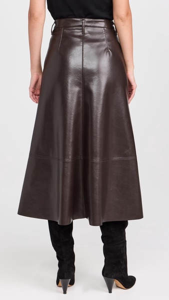 Cassia Faux Leather Skirt