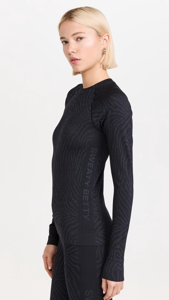 Animal Crew Neck Base Layer Top