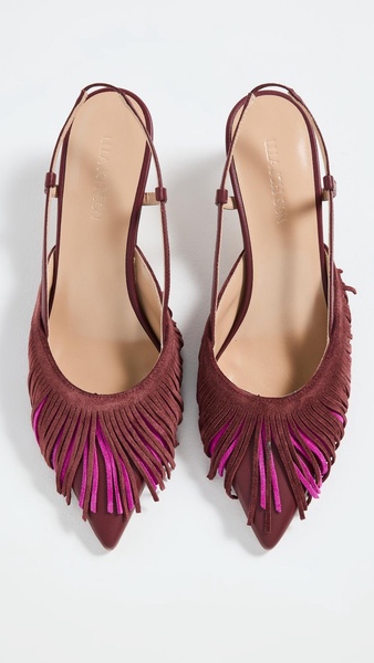 Fringe Kitten Heels