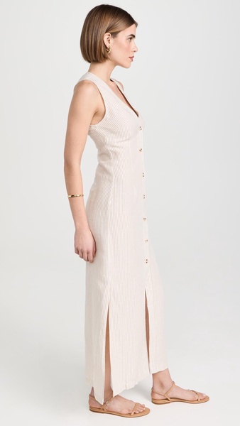 Air Linen Button Down Maxi Dress