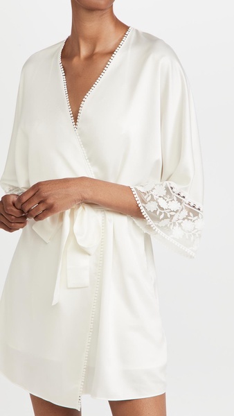 Kylie Charmeuse Wrap with Lace