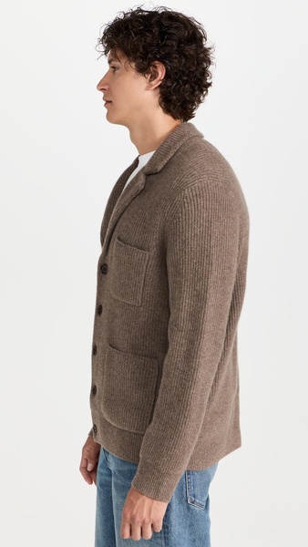 Mitchell Cardigan In Marled Cashmere