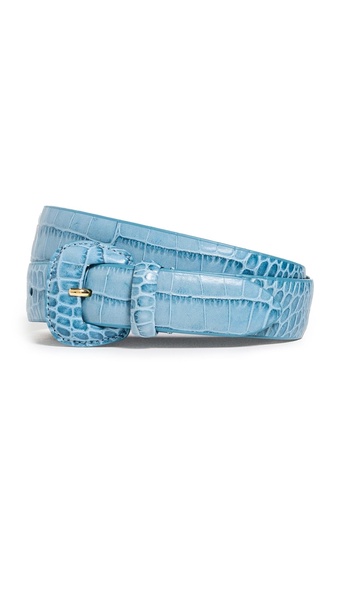 Narrow Semi Formal Mock Croc Print Belt