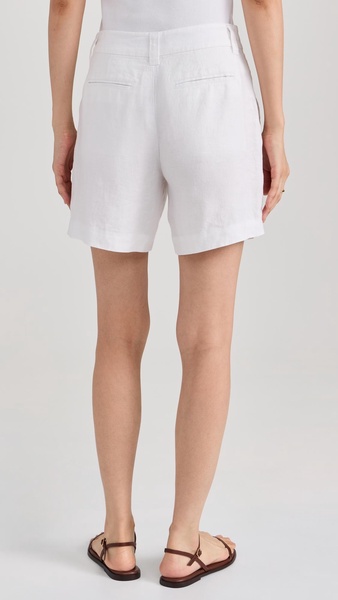 Jules Pleated Shorts In Linen