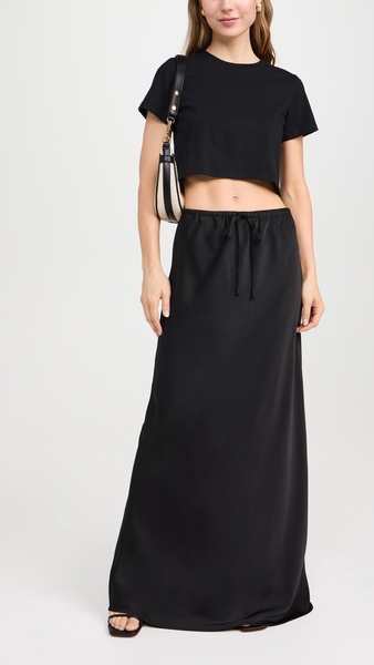 Drawstring Maxi Skirt