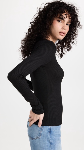 The Rib Knit Henley Top