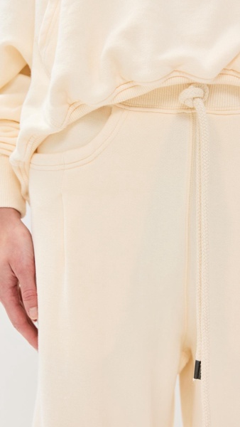 Cropped Pleated Sweatpants