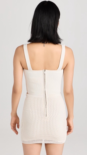 Crochet Suspend Corset Mini Dress