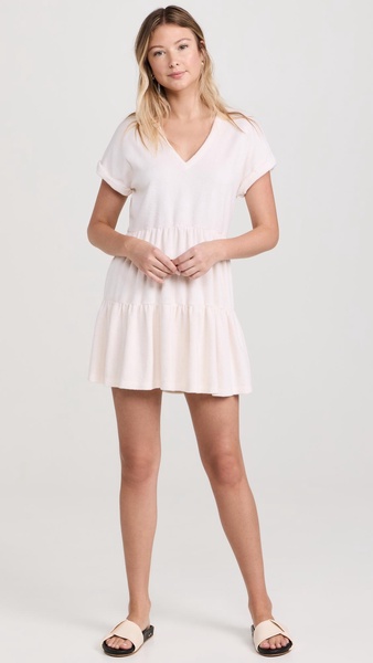 Terry Cloth Tiered Mini Dress