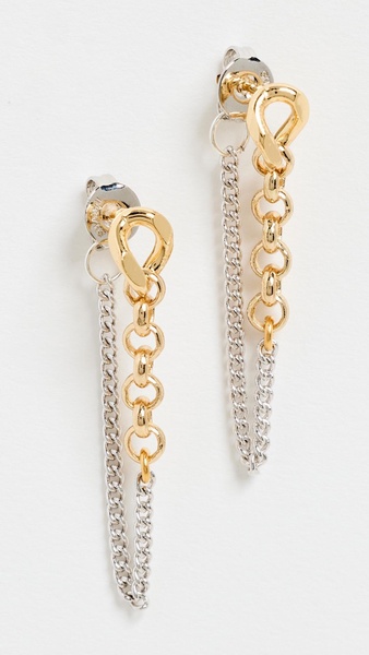 Kelly Two Tone Chain Earrings