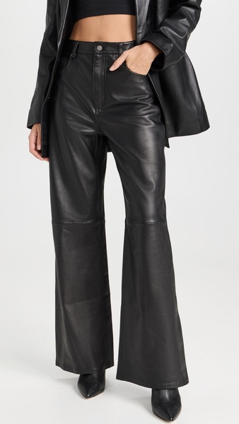 Veda Kennedy Wide Leg Leather Pants