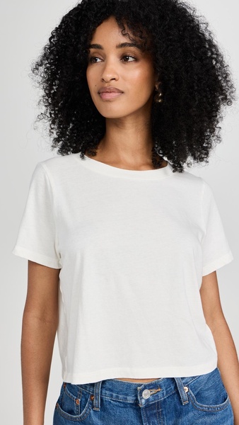 Soft Fade Cotton Boxy Crop Tee