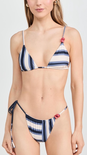 Verve Beaded String Triangle Bikini Top