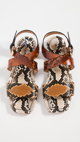 Python Printed Sandals