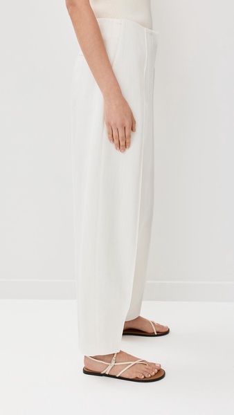 Barrel Leg Cotton Trousers