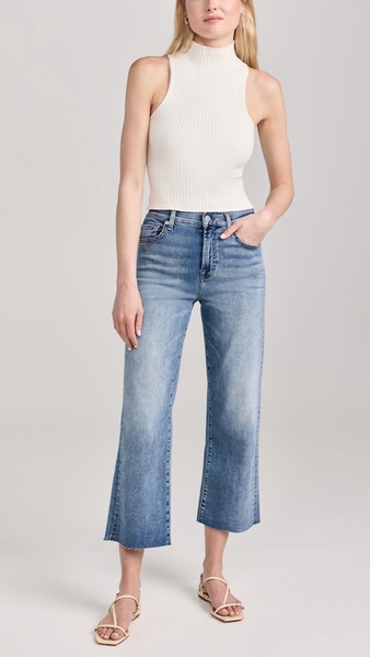 Cropped Alexa Raw Cut Hem Jeans