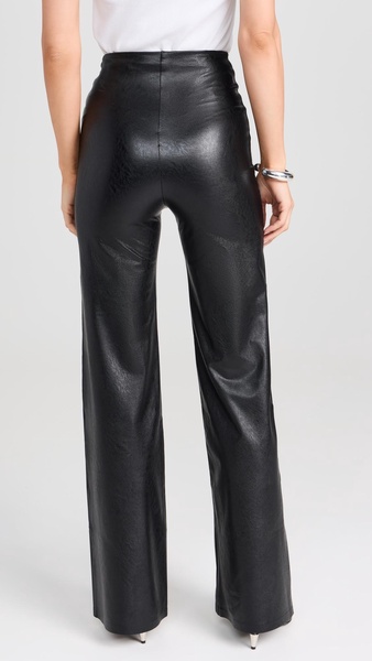 Faux Leather Wide Leg Pants