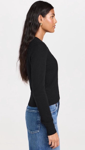 Cashmere Essential Crew Neck Cardigan