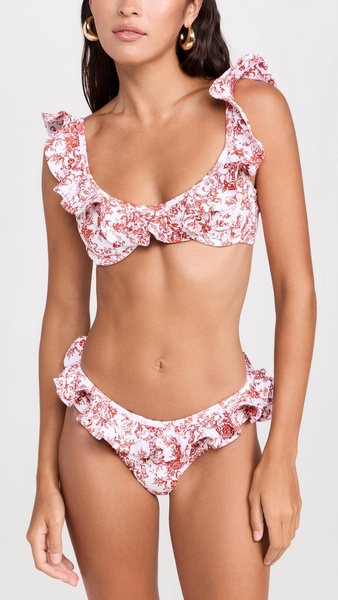 Anastasia Ruffle Scoop Neck Bikini Top