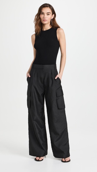 Crispy Nylon Pleated Cargo  Pant