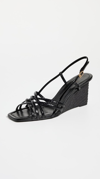 Multi Strap Wedge Sandals 75mm