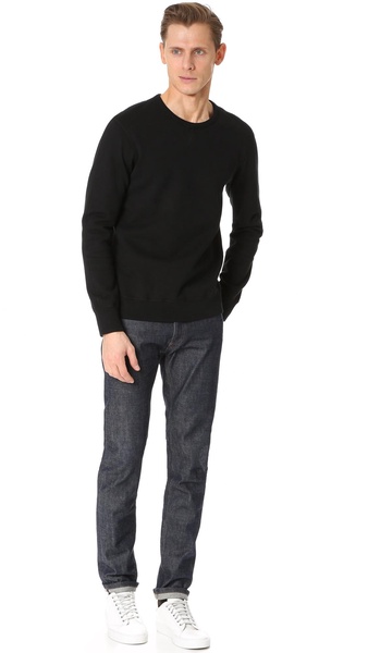 Midweight Terry Slim Crewneck Sweatshirt