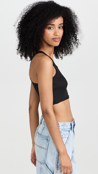 Womens Cropped Classic Racer Tank