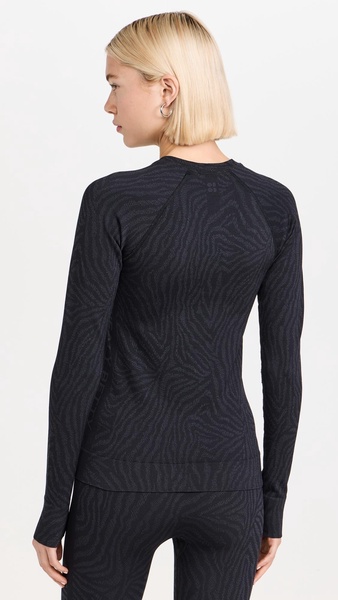 Animal Crew Neck Base Layer Top