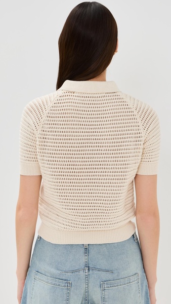 Lessi Oyster Crochet Top