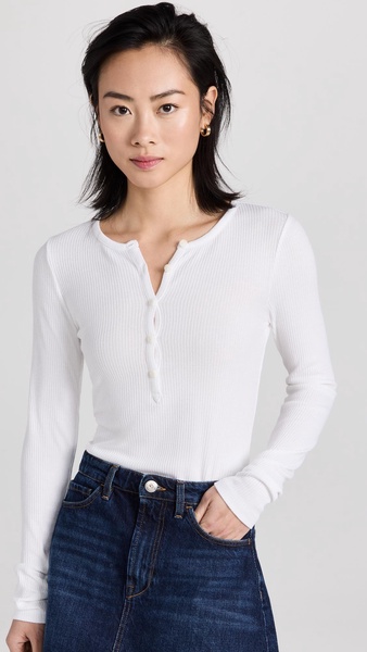 The Rib Knit Henley Top