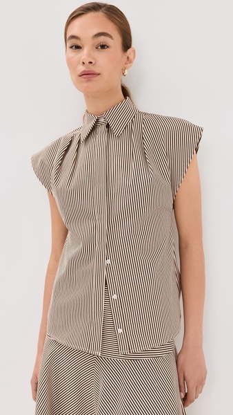 The Gabi Shirt with Pleated Shoulders