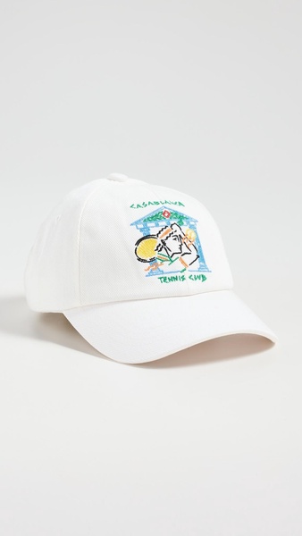 White Twill Crayon Temple Tennis Club Hat