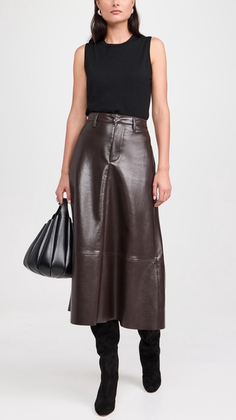 Cassia Faux Leather Skirt