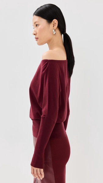 Lavina Draped Off Shoulder Sweater